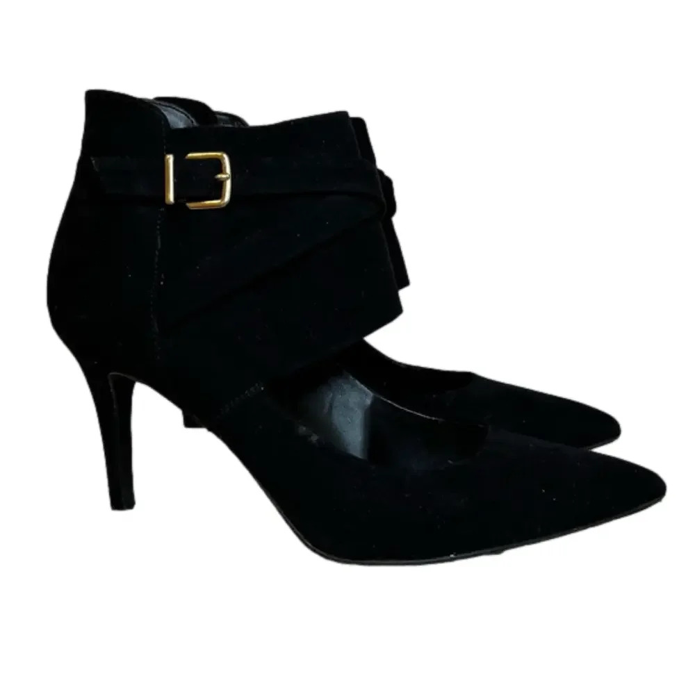 BCBG Generation Black Suede Pointed Heel 8
